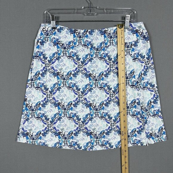 Lulu B Athletic Skort Size Large Zip Pocket Slit Stretch Nylon Skirt Shorts Golf - Picture 11 of 15